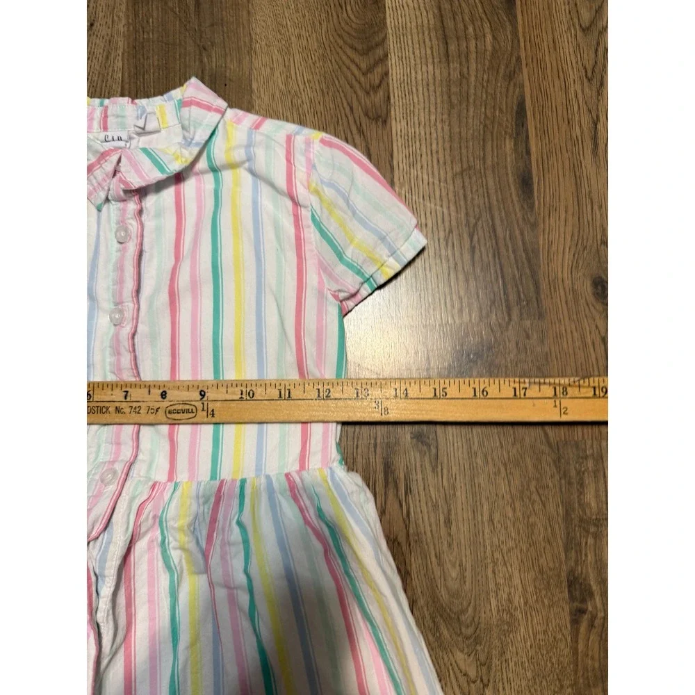 Gap Kids Dress Girls Size M (7/8) Multi Color Shirt Dress Button Front Striped